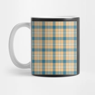 Suzy Hager "Roxanne" Plaid w Green, Brown, Yellow, and Blue for Prettique Mug